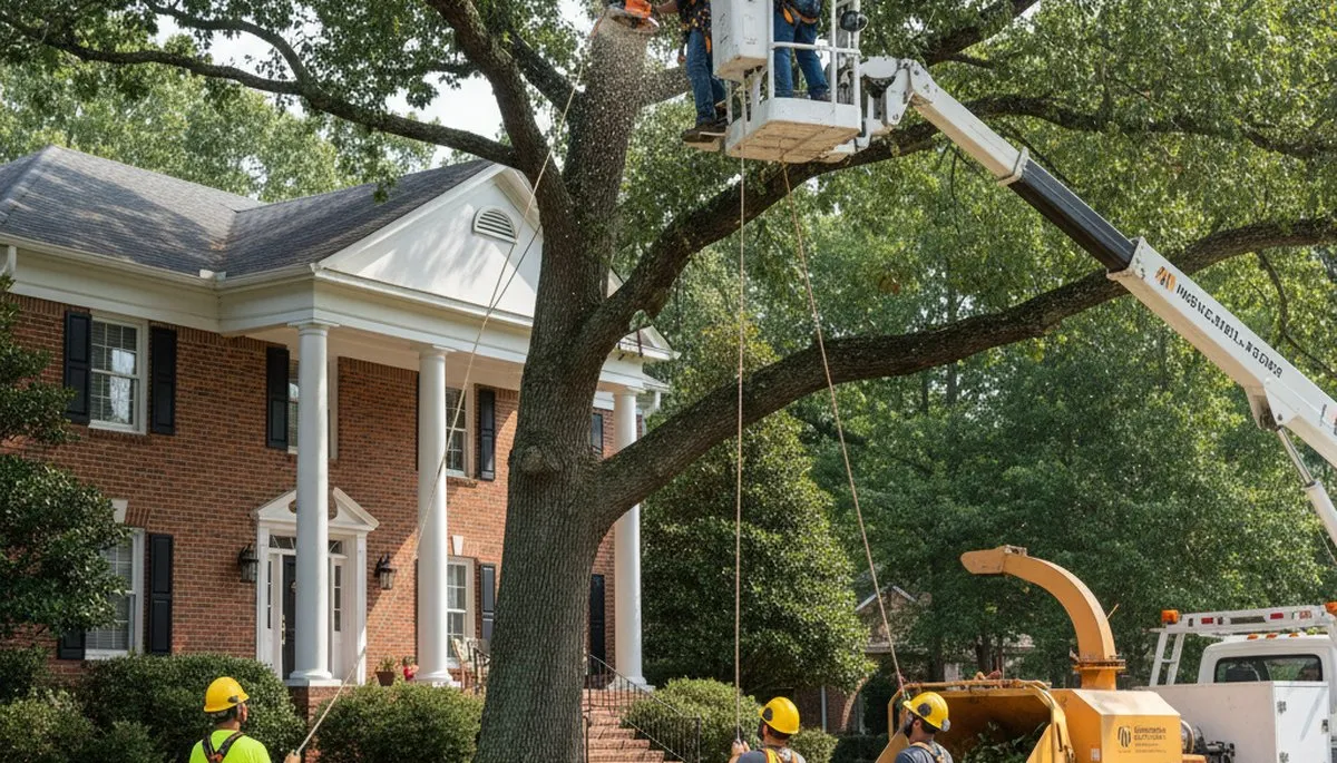 Tree service crew in Troy, MI providing professional tree trimming and removal services
