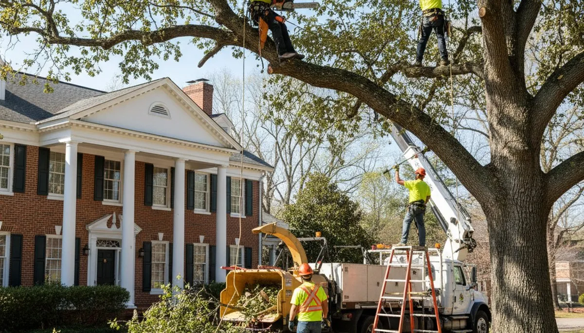 Tree service crew in Troy, MI providing professional tree trimming and removal services