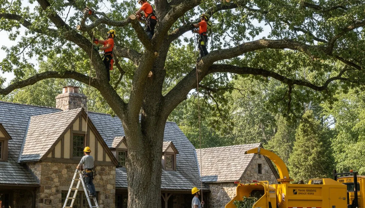 Tree service crew in Troy, MI providing professional tree care for local homes and businesses