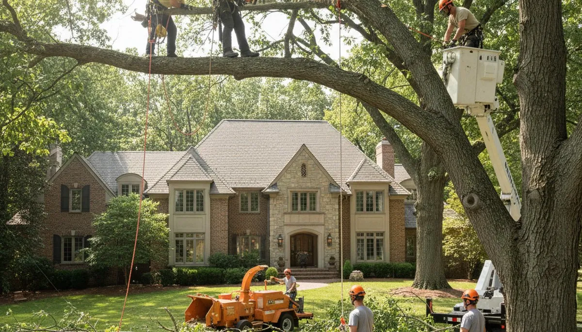 Tree service crew in Troy, MI handling professional tree trimming and removal