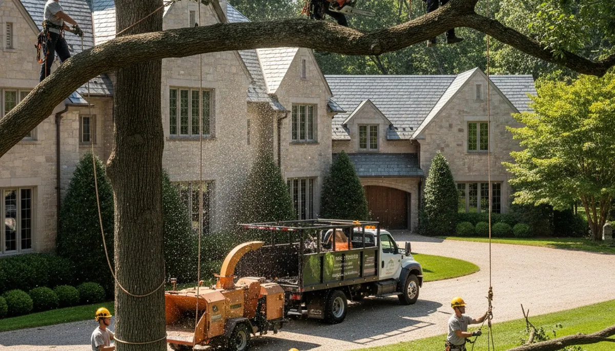 Tree service crew in Troy, MI providing professional tree trimming and removal
