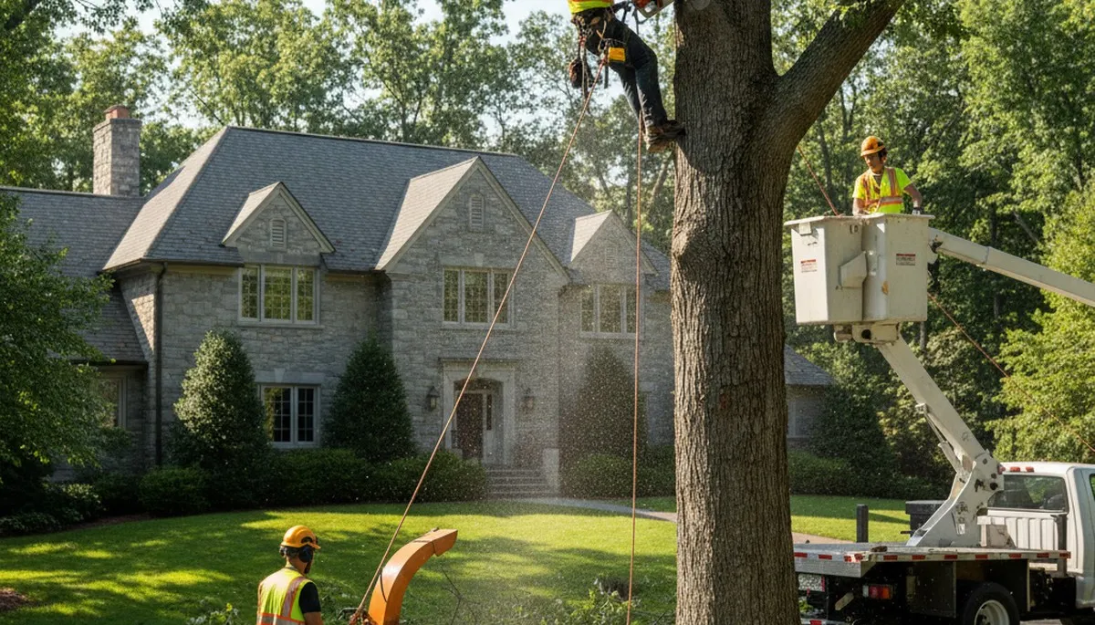 Tree service team in Troy, MI providing professional tree care and removal services